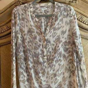 Animal print silk blouse from Banana